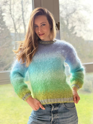 SWEATER TIE&DYE LAVANDE/ANIS ROSE CARMINE