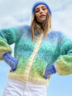 BOMBERS NUAGE MULTICOLORE BLEU/VERT ROSE CARMINE